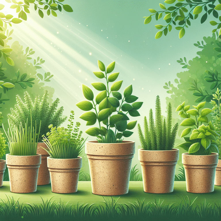 eco-friendly pots for sustainable herb growing