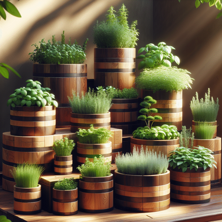 tiered planters for multiple herb varieties