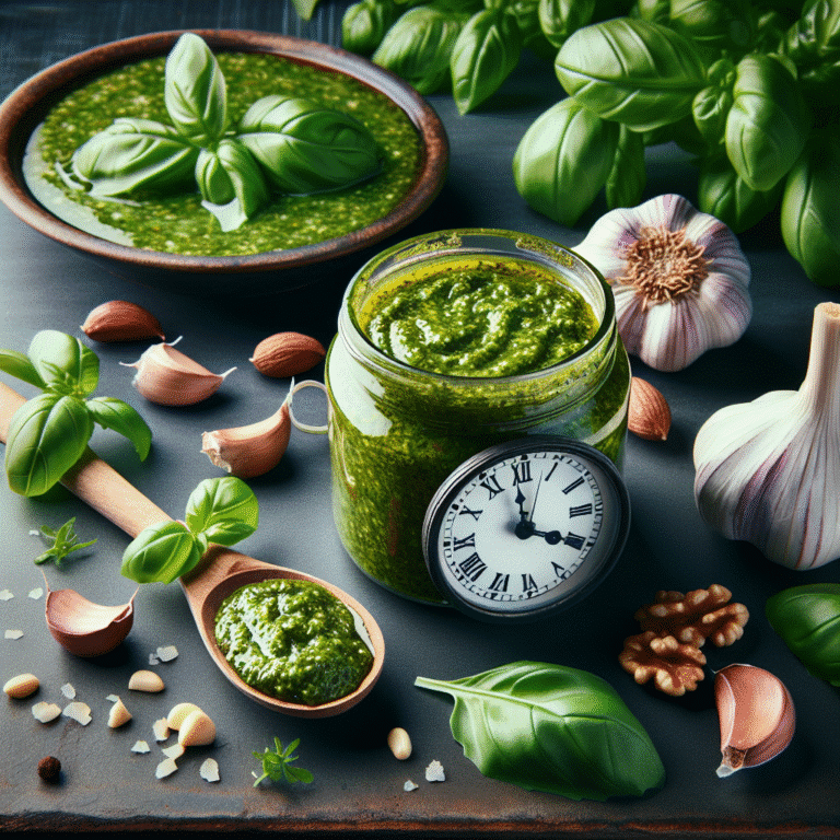 quick basil pesto for busy weeknights