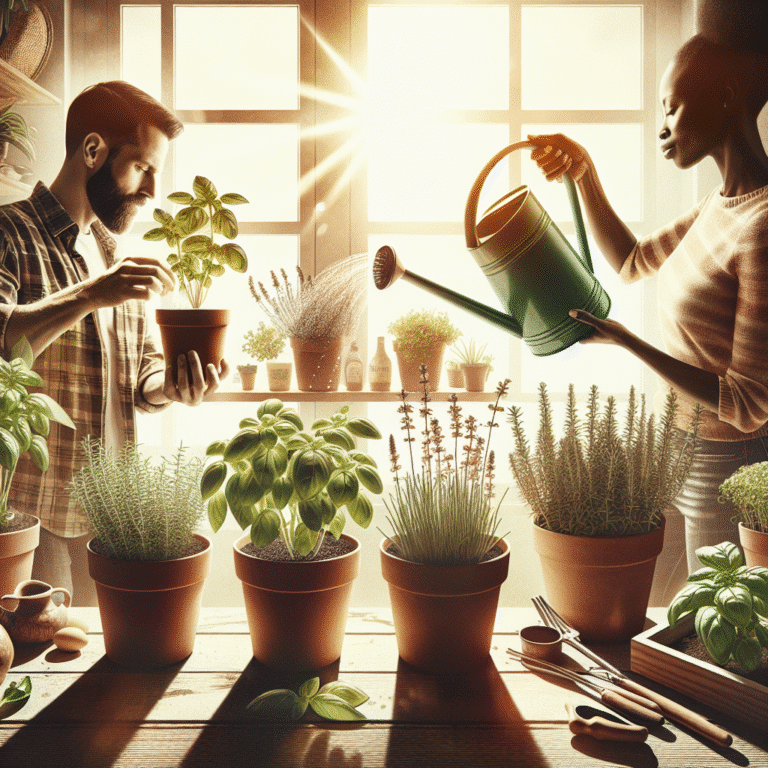 watering schedule for potted herbs indoors