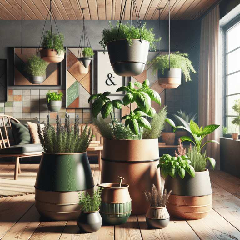 self watering planters for indoor herbs