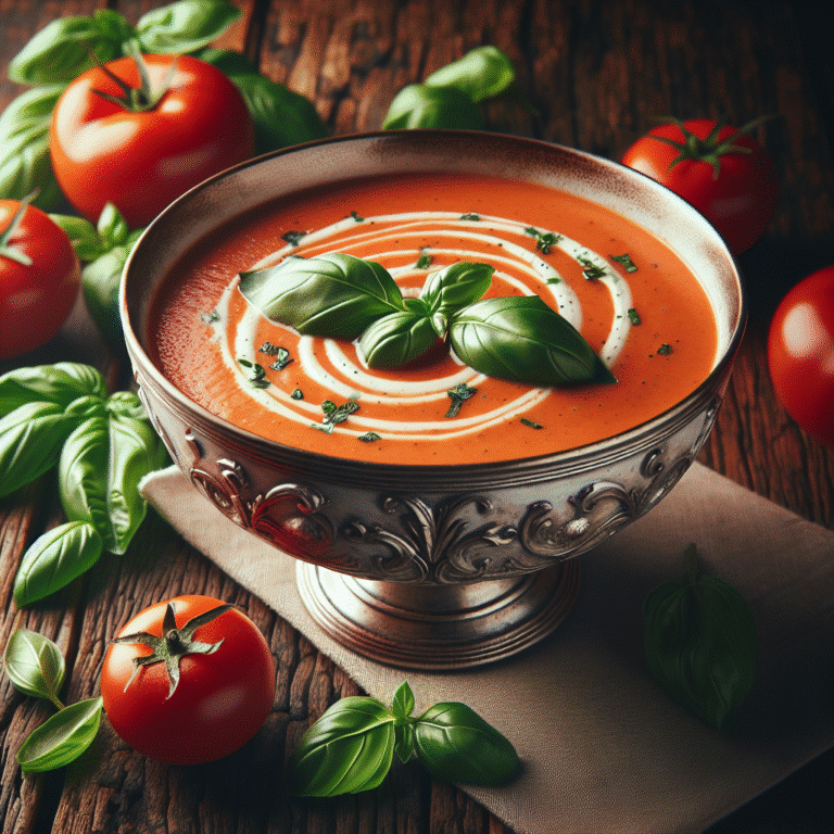 creamy basil and tomato soup for cozy nights