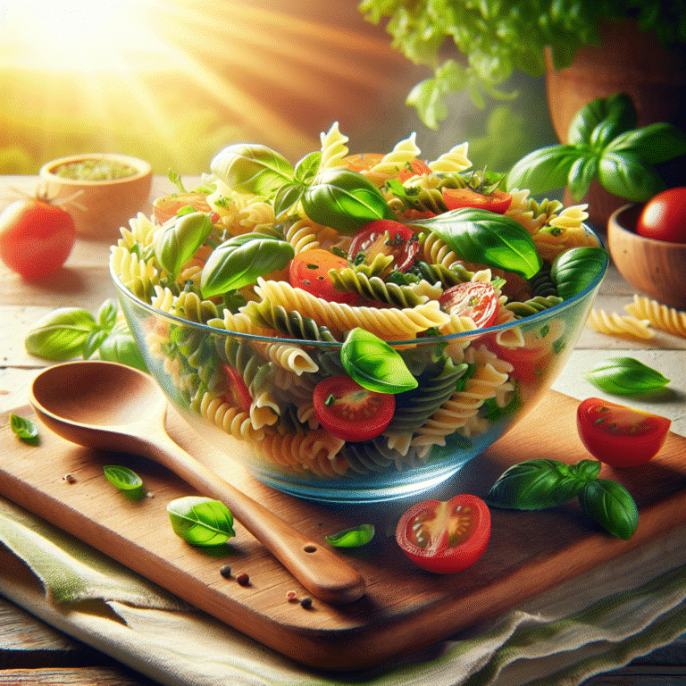 easy basil pasta salad for summer gatherings
